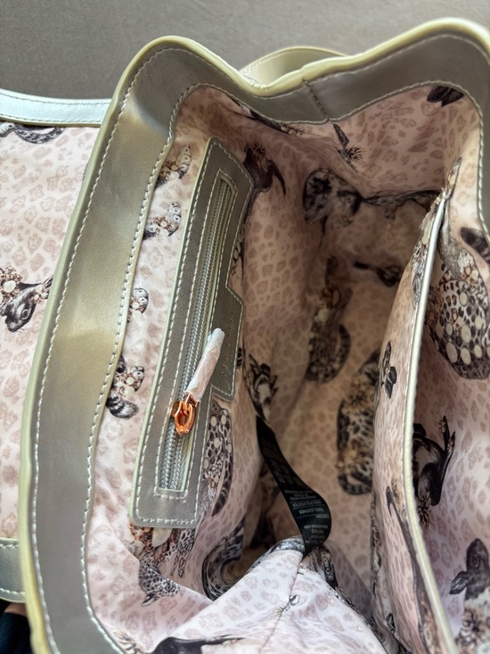 Ted Baker Metallic Silver Robot-Lock Mini Backpack main image 4